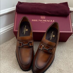 Bruno Magli Men's Tan Leather Loafers Mens size 9
